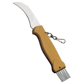 Paolucci Coltello funghi manico plastica con spazzolino lama inox cm. 18 Paolucci Coltello funghi manico plastica con spazzolino lama