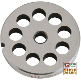 PIASTRA IN ACCIAIO INOX PER TRITACARNE 12 FORO 12 PIASTRA IN ACCIAIO INOX PER TRITACARNE 12 FORO 12
