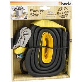 Cinghia di fissaggio Con guaina protettiva e 2 ganci 6 mt. x 25 mm. Cinghia di fissaggio Con guaina protettiva e 2 ganci 6 mt. x 25