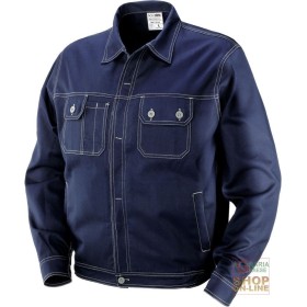 GIUBBINO 100% COTONE SANFORIZZATO GR  250  MULTITASCHE  CUCITURE IN CONTRASTO  COLORE BLU  TG  S XXL GIUBBINO 100% COTONE SANFORIZZATO GR 250 MULTITASCHE CUCITURE