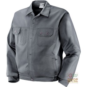 GIUBBINO 100% COTONE SANFORIZZATO GR  250  MULTITASCHE  CUCITURE IN CONTRASTO  COLORE GRIGIO GIUBBINO 100% COTONE SANFORIZZATO GR 250 MULTITASCHE CUCITURE