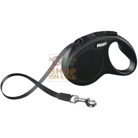 GUINZAGLIO AUTOMATICO FLEXI NEW CLASSIC A FETTUCCIA NERO KG. 15 MT. 5 GUINZAGLIO AUTOMATICO FLEXI NEW CLASSIC A FETTUCCIA NERO KG. 15