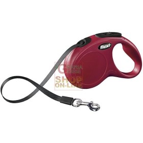 GUINZAGLIO AUTOMATICO FLEXI NEW CLASSIC A FETTUCCIA ROSSO KG. 15 MT. 5 GUINZAGLIO AUTOMATICO FLEXI NEW CLASSIC A FETTUCCIA ROSSO KG.