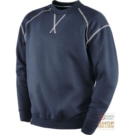 FELPA GIROCOLLO 65% POLIESTERE 35% COTONE GR  290 MQ  COLORE BLU  TG  S XXXL FELPA GIROCOLLO 65% POLIESTERE 35% COTONE GR 290 MQ COLORE BLU