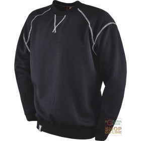 FELPA GIROCOLLO 65% POLIESTERE 35% COTONE GR  290 MQ  COLORE NERO  TG  S XXXL FELPA GIROCOLLO 65% POLIESTERE 35% COTONE GR 290 MQ COLORE NERO