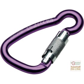 MOSCHETTONE NEWTEC ANODIZZATO IN LEGA LEGGERA  CHIUSURA AUTOMATICA  APERTURA 21 MM  COLORE VIOLA MOSCHETTONE NEWTEC ANODIZZATO IN LEGA LEGGERA CHIUSURA