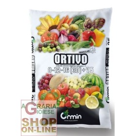 ORTIVO CONCIME ORGANO MINERALE 8.12.16 (30) +7,5 KG. 25 ORTIVO CONCIME ORGANO MINERALE 8.12.16 (30) +7,5 KG. 25
