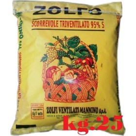 ZOLFO GIALLO SCORREVOLE TRIVENTILATO 95% KG. 25 MANNINO ZOLFO GIALLO SCORREVOLE TRIVENTILATO 95% KG. 25 MANNINO