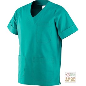 CASACCA USO MEDICO IN 100% COTONE  COLORE VERDE  TG  XS XXL CASACCA USO MEDICO IN 100% COTONE COLORE VERDE TG XS XXL