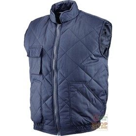 GILET COTONE POLIESTERE  COLORE BLU  TG  S M L XL XXL XXXL GILET COTONE POLIESTERE COLORE BLU TG S M L XL XXL XXXL