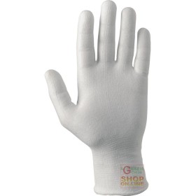 GUANTO IN FILO CONTINUO DYNEEMA®  POLSO MAGLIA ELASTICIZZATO  COLORE BIANCO  TG  8 9 10 GUANTO IN FILO CONTINUO DYNEEMA® POLSO MAGLIA ELASTICIZZATO
