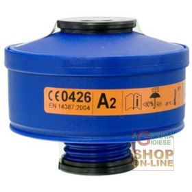 FILTRO PER MASCHERA SPASCIANI TR 82 200/A2 320CC CE VAPORI ORGANICI FILTRO PER MASCHERA SPASCIANI TR 82 200/A2 320CC CE VAPORI