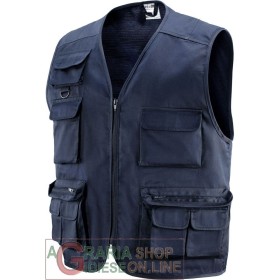 GILET BLU TOBRUK POLIESTERE E COTONE TAGLIA M - XXL GILET BLU TOBRUK POLIESTERE E COTONE TAGLIA M - XXL