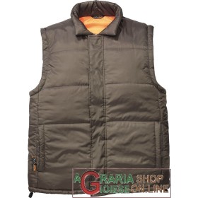 GILET DISCO MARRONE IN NYLON IMBOTTITURA IN POLIESTRE TG. M - XXL GILET DISCO MARRONE IN NYLON IMBOTTITURA IN POLIESTRE TG. M -