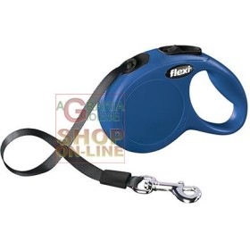 GUINZAGLIO AUTOMATICO FLEXI NEW CLASSIC A FETTUCCIA BLU KG. 12 MT. 3 GUINZAGLIO AUTOMATICO FLEXI NEW CLASSIC A FETTUCCIA BLU KG. 12