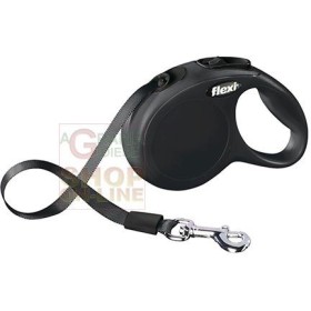 GUINZAGLIO AUTOMATICO FLEXI NEW CLASSIC A FETTUCCIA NERO KG. 12 MT. 3 GUINZAGLIO AUTOMATICO FLEXI NEW CLASSIC A FETTUCCIA NERO KG. 12