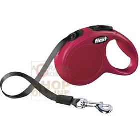 GUINZAGLIO AUTOMATICO FLEXI NEW CLASSIC A FETTUCCIA ROSSO KG. 12 MT. 3 GUINZAGLIO AUTOMATICO FLEXI NEW CLASSIC A FETTUCCIA ROSSO KG.