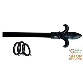 KIT BASTONE PER TENDE IN FERRO ANTRACITE PUNTA A LANCIA CM.120-210 KIT BASTONE PER TENDE IN FERRO ANTRACITE PUNTA A LANCIA