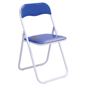 SEDIA PIEGHEVOLE IN ACCIAIO VERNICIATO COLORE AZZURRA SEDIA PIEGHEVOLE IN ACCIAIO VERNICIATO COLORE AZZURRA