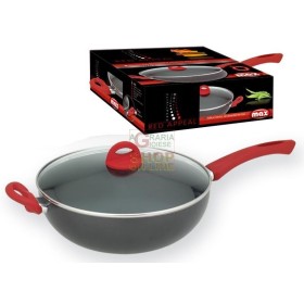 MAX WOK 28CM C/COP. VETRO RED APPEAL MAX WOK 28CM C/COP. VETRO RED APPEAL