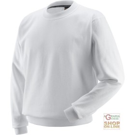 FELPA A GIROCOLLO MANICA LUNGA 50% COTONE 50% POLIESTERE  280 GR MQ  COLORE BIANCO  TG  S XXL FELPA A GIROCOLLO MANICA LUNGA 50% COTONE 50% POLIESTERE 280 GR