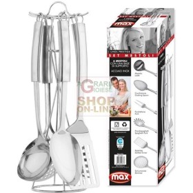 MAX SET MESTOLI 6PZ C/APPENDINO INOX MAX SET MESTOLI 6PZ C/APPENDINO INOX