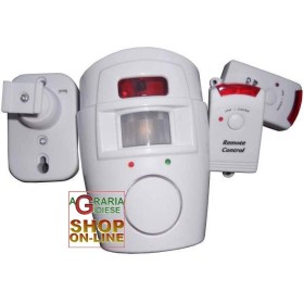 ALLARME A SENSORE CON 2 TELECOMANDI sirena 105db ALLARME A SENSORE CON 2 TELECOMANDI sirena 105db