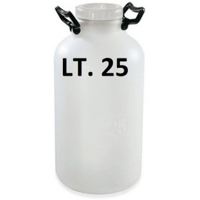 BOTTIGLIONE IN PLASTICA BOCCA LARGA BIANCO LT. 25 BOTTIGLIONE IN PLASTICA BOCCA LARGA BIANCO LT. 25 B.L. PLASTIM