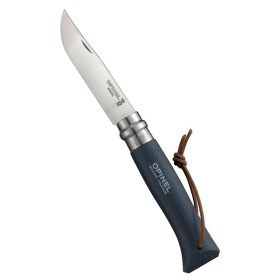 OPINEL COLTELLO INOX N.8 MANICO BARODEUR COLORE ARDESIA CON LACCETTO OPINEL COLTELLO INOX N.8 MANICO BARODEUR COLORE ARDESIA CON