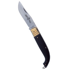 Paolucci Coltello Scarperia manico nero testine in ottone lama inox cm. 19 Paolucci Coltello Scarperia manico nero testine in ottone lama