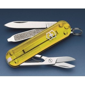 VICTORINOX CLASSIC TRANSLUCENTI GUANCE GIALLE VICTORINOX CLASSIC TRANSLUCENTI GUANCE GIALLE