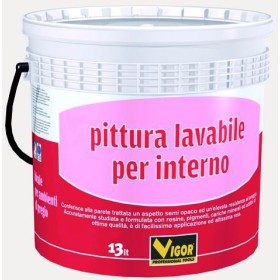 VIGOR PITTURA MURALE LAVABILE PER INTERNO BIANCO LT. 4 VIGOR PITTURA MURALE LAVABILE PER INTERNO BIANCO LT. 4