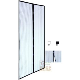 ZANZARIERA A STRISCE MAGNETIC A 2 BANDELLE NERA CM. 120X240 ZANZARIERA A STRISCE MAGNETIC A 2 BANDELLE NERA CM. 120X240