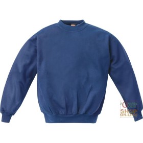 FELPA A GIROCOLLO 100% POLIESTERE 300 GR MQ  COLORE BLU  TG  M L XL XXL FELPA A GIROCOLLO 100% POLIESTERE 300 GR MQ COLORE BLU TG M L