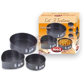 MAX SET 3 TORTIERE 2TONDE APRIBILI + 1CUORE MAX SET 3 TORTIERE 2TONDE APRIBILI + 1CUORE