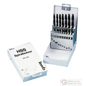 Einhell Set 19 pz. punte elicoidali HSSbox per metallo Einhell Set 19 punte elicoidali HSSbox