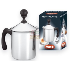 MAX MONTALATTE IN ACCIAIO INOX MANICO NERO MAX MONTALATTE IN ACCIAIO INOX MANICO NERO