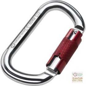 MOSCHETTONE IN LEGA LEGGERA ANODIZZATA  CHIUSURA TWIST LOCK  APERTURA 20 MM  COLORE GRIGIO MOSCHETTONE IN LEGA LEGGERA ANODIZZATA CHIUSURA TWIST LOCK