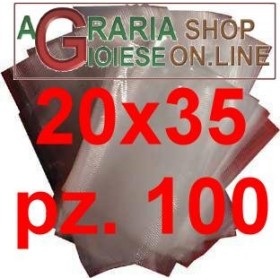 BUSTE SACCHETTI  PER SOTTOVUOTO GOFFRATE CM.20X35 IN CONFEZIONE DA 100 PZ. BUSTE SACCHETTI PER SOTTOVUOTO GOFFRATE CM.20X35 IN CONFEZIONE