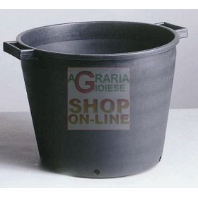 MASTELLO NERO PER PIANTE CON FORI 60X48 LT. 90 BASSO MASTELLO NERO PER PIANTE CON FORI 60X48 LT. 90 BASSO