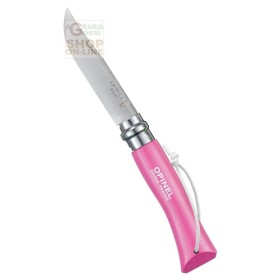 OPINEL COLTELLO INOX N. 7 MANICO BARODEUR COLORE ROSA-FUXIA CON LACCETTO OPINEL COLTELLO INOX N. 7 MANICO BARODEUR COLORE ROSA-FUXIA CON