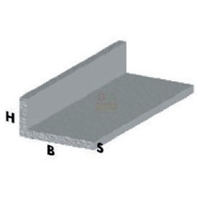 PROFILO ARGENTO A ELLE MM. 40 X 15 X 1 H. 1,5 MT PROFILO ARGENTO A ELLE MM. 40 X 15 X 1 H. 1,5 MT