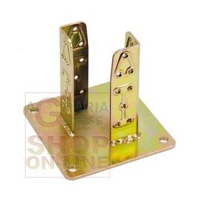 SUPPORTO ANCORAGGIO 4 FORI ACCIAIO TROPICALIZZATO ART.800 60x6