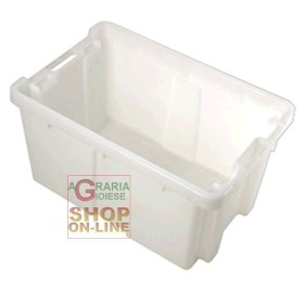 CESTA REGINA CHIUSA IN PLASTICA BIANCA CM. 58X38X31,5 H. CESTA REGINA CHIUSA IN PLASTICA BIANCA CM. 58X38X31,5 H.