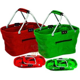 CESTO PER LA SPESA PIEGHEVOLE  IN NYLON BAGGY-BAG CM. 47X28X24 CESTO PER LA SPESA PIEGHEVOLE IN NYLON BAGGY-BAG CM. 47X28X24