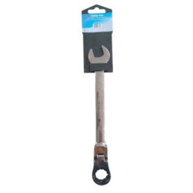 CHIAVE COMBINATA A CRICCHETTO TESTA SNODABILE PIEGHEVOLE MM. 19 CHIAVE A CRICCHETTO IN ACCIAIO CROMO CON TESTE SNODATE GR. 19