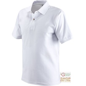MAGLIETTA POLO 100% COTONE PETTINATO GR  190 CA  COLORE BIANCO  TG  S XXL MAGLIETTA POLO 100% COTONE PETTINATO GR 190 CA COLORE BIANCO TG
