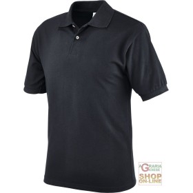 MAGLIETTA POLO 100% COTONE PETTINATO GR  190 CA  COLORE NERO  TG  S XXL MAGLIETTA POLO 100% COTONE PETTINATO GR 190 CA COLORE NERO TG S