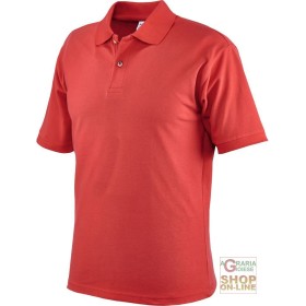 MAGLIETTA POLO 100% COTONE PETTINATO GR  190 CA  COLORE ROSSO  TG  M XXL MAGLIETTA POLO 100% COTONE PETTINATO GR 190 CA COLORE ROSSO TG