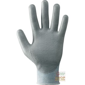 GUANTO CON SUPPORTO IN DYNEEMA® PALMO RICOPERTO IN POLIURETANO  COLORE BIANCO GRIGIO  TG  7 8 9 10 GUANTO CON SUPPORTO IN DYNEEMA® PALMO RICOPERTO IN POLIURETANO